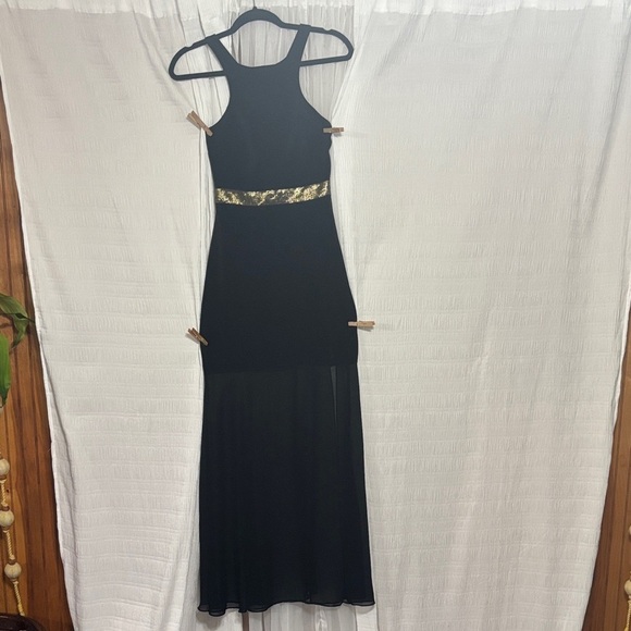 Express Black Maxi Dress with Gold Detail - Picture 14 of 15